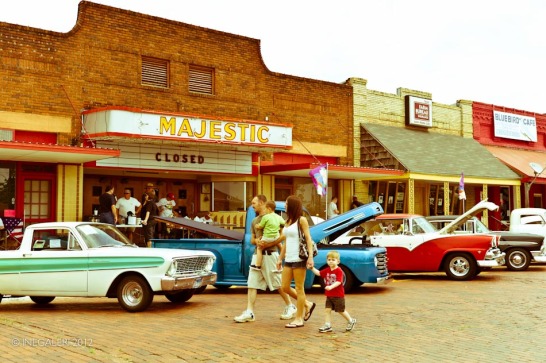 Car Show in front of Majestic Movie Theater