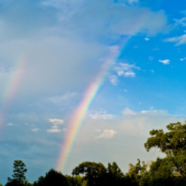 Battle of the Neches Memorial Day 36 - Double Rainbows at the Site 1