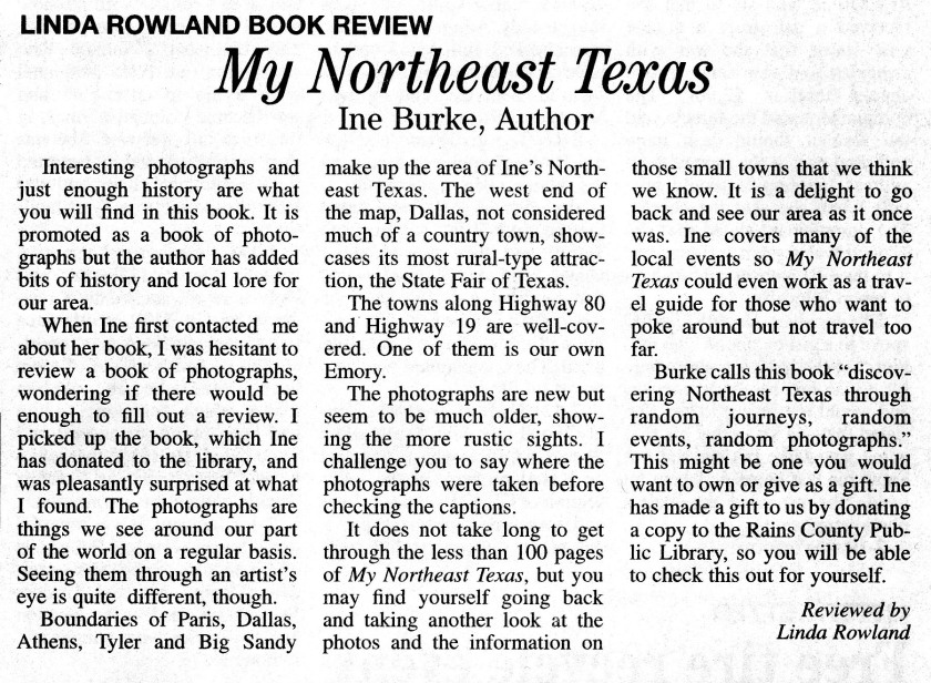 Book Review in Rains County Leader 19Feb2013a