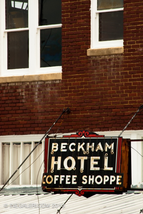 The old Beckham Hotel neon sign
