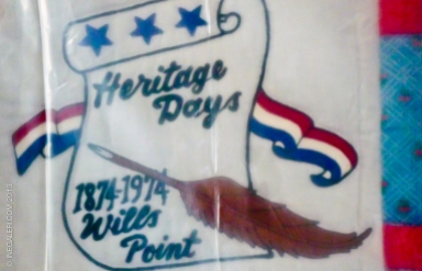 Heritage Days Quilt commemorating 100 years of Wills Point in 1974